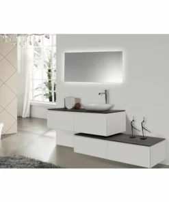 BERNSTEIN Ensemble De Meubles De Salle De Bain Spring 1500 Blanc Mat - Meuble Mural Et Vasques à Poser En Option: Sans Cache Supplémentaire, Sans Vasque à Poser, Sans Meuble Mural -BERNSTEIN Shop 11114663 3