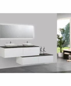 BERNSTEIN Ensemble De Meubles De Salle De Bain Spring 1500 Blanc Mat - Meuble Mural Et Vasques à Poser En Option: Sans Cache Supplémentaire, Sans Vasque à Poser, Sans Meuble Mural -BERNSTEIN Shop 11114663 4