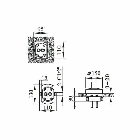BERNSTEIN Robinet Mitigeur De Luxe Sur Pied NT3127 Avec Corps D'encastrement 6 BERNSTEIN Robinet Mitigeur De Luxe Sur Pied NT3127 Avec Corps D'encastrement – Image 4