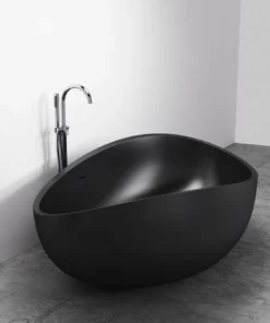 BERNSTEIN Baignoire îlot En Pierre Solide, Solide Surface, WAVE Noir Mat, 180 X 110cm 9 BERNSTEIN Baignoire îlot En Pierre Solide, Solide Surface, WAVE Noir Mat, 180 X 110cm -BERNSTEIN Shop 11339373 3