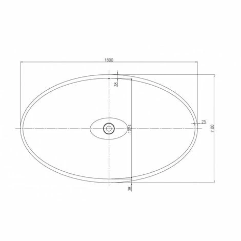 BERNSTEIN Baignoire îlot En Pierre Solide, Solide Surface, WAVE Noir Mat, 180 X 110cm 6 BERNSTEIN Baignoire îlot En Pierre Solide, Solide Surface, WAVE Noir Mat, 180 X 110cm – Image 4