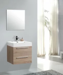 BERNSTEIN Ensemble Salle De Bain M600 Couleur Chêne Clair/chêne Blanchi - Miroir En Option: Sans Miroir