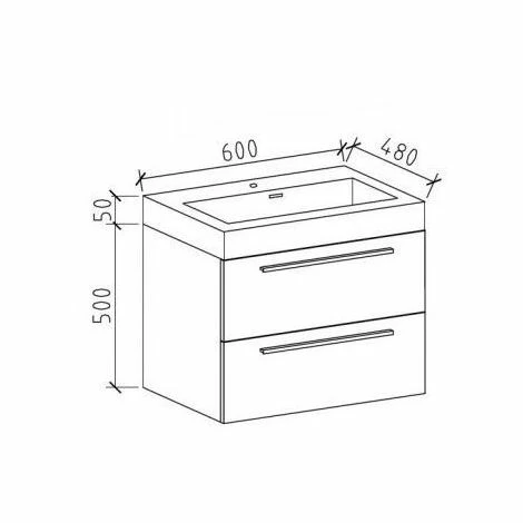 BERNSTEIN Ensemble Salle De Bain M600 Couleur Chêne Clair/chêne Blanchi - Miroir En Option: Sans Miroir 5 BERNSTEIN Ensemble Salle De Bain M600 Couleur Chêne Clair/chêne Blanchi - Miroir En Option: Sans Miroir – Image 3