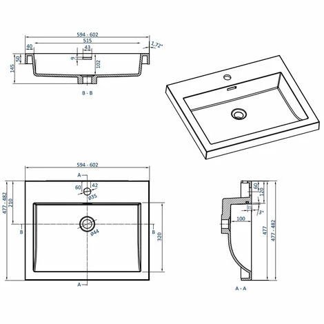 BERNSTEIN Ensemble Salle De Bain M600 Couleur Chêne Clair/chêne Blanchi - Miroir En Option: Sans Miroir 6 BERNSTEIN Ensemble Salle De Bain M600 Couleur Chêne Clair/chêne Blanchi - Miroir En Option: Sans Miroir – Image 4