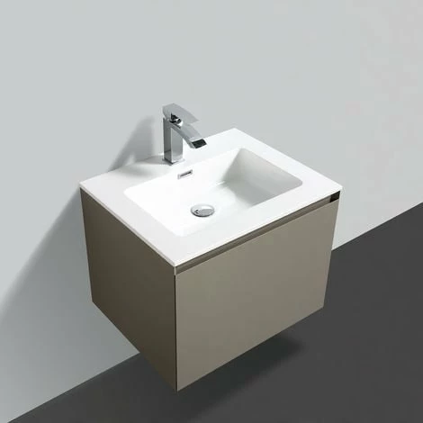 BERNSTEIN Meuble De Salle De Bain Luna 600 Gris Mat - Miroir En Option: Sans Miroir 5 BERNSTEIN Meuble De Salle De Bain Luna 600 Gris Mat - Miroir En Option: Sans Miroir – Image 3