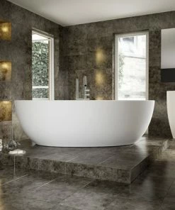 BERNSTEIN Baignoire îlot TERRA En Acrylique Sanitaire Blanc Mat - 186 X 88 X 60 Cm - Robinetterie En Option: Sans Robinet Mitigeur, Sans Siphon -BERNSTEIN Shop 11342015 3