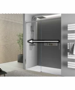 BERNSTEIN Paroi De Douche Fixe Et Porte Coulissante DX806A FLEX En Verre Véritable Traitement Nano - Largeur Sélectionnable: 100cm 10 BERNSTEIN Paroi De Douche Fixe Et Porte Coulissante DX806A FLEX En Verre Véritable Traitement Nano - Largeur Sélectionnable: 100cm -BERNSTEIN Shop 11342077 4