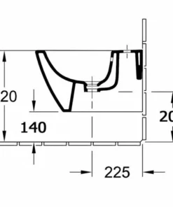 BERNSTEIN Bidet Suspendu En Céramique Sanitaire Blanc BH101 -BERNSTEIN Shop 11342078 3