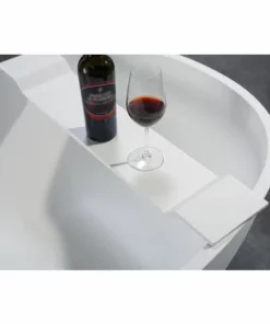 BERNSTEIN Baignoire îlot En Fonte Minérale, Ovale VELA STONE Blanc Mat, 180 X 90cm -BERNSTEIN Shop 11342083 2