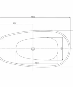 BERNSTEIN Baignoire îlot En Fonte Minérale, Ovale VELA STONE Blanc Mat, 180 X 90cm -BERNSTEIN Shop 11342083 3