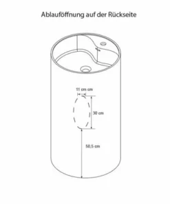 BERNSTEIN Lavabo Colonne Totem PB2021 - Ø45 X 90cm - Blanc - Solid Stone -BERNSTEIN Shop 11342084 5