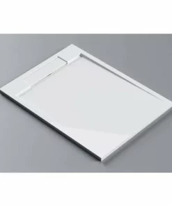 BERNSTEIN Receveur De Douche En Pierre Solide(Solid Surface) M2290CW / PB3085G - 120x90x3,5cm - Blanc Brillant