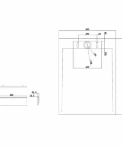 BERNSTEIN Receveur De Douche En Pierre Solide(Solid Surface) M2290CW / PB3085G - 120x90x3,5cm - Blanc Brillant -BERNSTEIN Shop 11342085 5