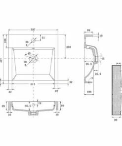 BERNSTEIN Lavabo à Poser Ou à Suspendre BS6049 60 X 48 X 14cm -BERNSTEIN Shop 11342086 5