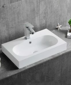 BERNSTEIN Lavabo à Poser Ou à Suspendre BS6051 - 59 X 37 X 14,5cm