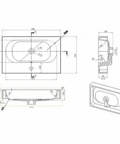 BERNSTEIN Lavabo à Poser Ou à Suspendre BS6051 - 59 X 37 X 14,5cm -BERNSTEIN Shop 11342089 5