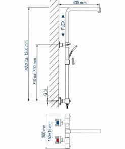 BERNSTEIN Système De Douche Thermostatique 3011 Basic Avec Douchette à Main - Sélection Du Pommeau De Douche : Sans Tête (de Douche) -BERNSTEIN Shop 11342090 3