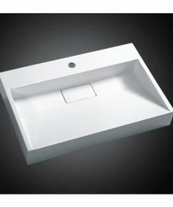 BERNSTEIN Lavabo Mural / Lavabo à Poser En Marbre Artificiel BS6001 - Blanc Brillant - Largeur Sélectionnable: 50cm - Sans Trou Prépercé 9 BERNSTEIN Lavabo Mural / Lavabo à Poser En Marbre Artificiel BS6001 - Blanc Brillant - Largeur Sélectionnable: 50cm - Sans Trou Prépercé -BERNSTEIN Shop 11342134 3