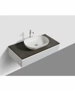 BERNSTEIN Ensemble De Salle De Bain Vision 1000 Blanc Mat - Miroir Et Vasque En Option: Sans Miroir, Sans Cache Supplémentaire, Sans Vasque à Poser