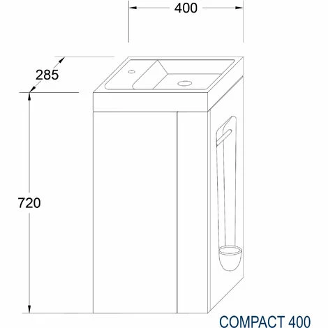 BERNSTEIN Lave-mains Pour WC Ou Petite Salle De Bain Compact 400 - Laqué Taupe Mat: Sans Bonde Pop Up 7 BERNSTEIN Lave-mains Pour WC Ou Petite Salle De Bain Compact 400 - Laqué Taupe Mat: Sans Bonde Pop Up – Image 5