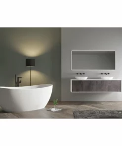 BERNSTEIN Baignoire îlot En Pierre Solide HAWAII STONE - 180 X 85 Cm - Sélectionnable En Mat Ou Haute Brillance: Mat