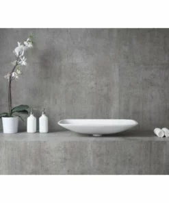 BERNSTEIN Vasque à Poser TWA06 En Fonte Minérale (Pure Acrylic) - Haute Brillance - 60,5 X 38,5 X 10,5 Cm: Avec Bonde Pop Up, Avec Cache Supplémentaire Blanc -BERNSTEIN Shop 11438573 3