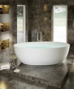 BERNSTEIN Baignoire îlot TERRA En Acrylique Blanc Brillant - 186 X 88 Cm -BERNSTEIN Shop 11486200 4