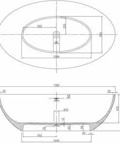 BERNSTEIN Baignoire îlot En Pierre Solide RELAX - Noir - 176x103cm 9 BERNSTEIN Baignoire îlot En Pierre Solide RELAX - Noir - 176x103cm -BERNSTEIN Shop 11557812 3