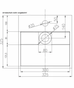 BERNSTEIN Vasque Murale Avec Espace De Rangement PB2035 -32,5 X 32,5 X 25cm En Résine De Synthèse (Solid Stone) -BERNSTEIN Shop 11557821 3