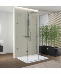 BERNSTEIN Parois De Douche DELUXE, Forme En U Centre Du Mur NANO EX412 - 90 X 90 X 195 Cm