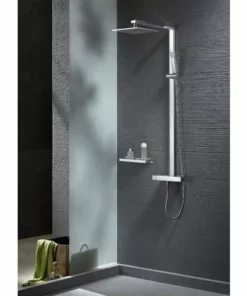 BERNSTEIN Système De Douche Combiné Thermostatique NT6705C Avec Flexible Et Douchette à Main - Avec Ou Sans Tête De Douche Carrée : Sans Tête (de Douche)