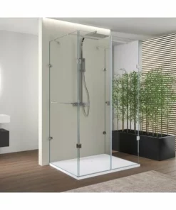 BERNSTEIN Parois De Douche DELUXE, Forme En U Centre Du Mur NANO EX412 - 80 X 80 X 195 Cm