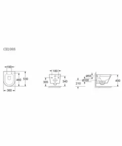 Toilette Murale De Luxe BERNSTEIN Softclose CH1088 -BERNSTEIN Shop 11946056 3