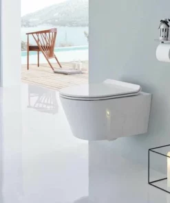 Toilette Suspendue BERNSTEIN CH1088 - Avec Abattant Softclose Flat