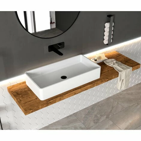 BERNSTEIN Vasque à Poser En Solide Surface PB2013 - 80 X 40 X 14,5 Cm - Blanc Mat 7 BERNSTEIN Vasque à Poser En Solide Surface PB2013 - 80 X 40 X 14,5 Cm - Blanc Mat – Image 5