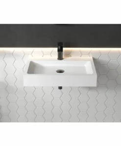 BERNSTEIN Vasque à Poser Ou Lavabo à Suspendre PB2142 En Solide Surface (Solid Stone) – Blanc Mat – 60 X 42 X 10 Cm -BERNSTEIN Shop 12195748 4