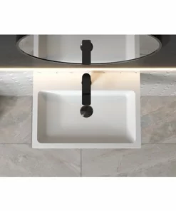 BERNSTEIN Vasque à Poser Ou Lavabo à Suspendre PB2142 En Solide Surface (Solid Stone) – Blanc Mat – 60 X 42 X 10 Cm -BERNSTEIN Shop 12195748 5