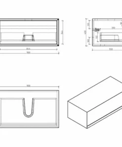 BERNSTEIN Ensemble De Salle De Bain Fiona 900 Blanc Mat - Façade Optique Noyer Foncé - Miroir Et Vasque En Option: Sans Miroir, Sans Cache Supplémentaire, Sans Vasque à Poser -BERNSTEIN Shop 12195751 4