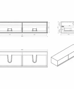 BERNSTEIN Ensemble De Salle De Bain En Bois MDF Fiona 1800 Blanc Mat - Façade Aspect Béton - Miroir Et Vasque En Option: Avec Miroir LED 2073, Sans Cache Supplémentaire, Sans Vasque à Poser 11 BERNSTEIN Ensemble De Salle De Bain En Bois MDF Fiona 1800 Blanc Mat - Façade Aspect Béton - Miroir Et Vasque En Option: Avec Miroir LED 2073, Sans Cache Supplémentaire, Sans Vasque à Poser -BERNSTEIN Shop 12195770 5