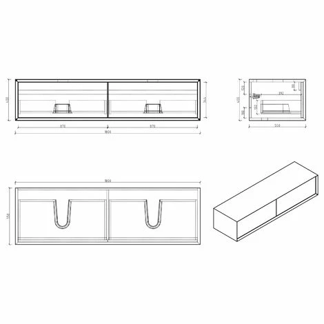 BERNSTEIN Ensemble De Salle De Bain En Bois MDF Fiona 1800 Blanc Mat - Façade Aspect Béton - Miroir Et Vasque En Option: Avec Miroir LED 2073, Sans Cache Supplémentaire, Sans Vasque à Poser 7 BERNSTEIN Ensemble De Salle De Bain En Bois MDF Fiona 1800 Blanc Mat - Façade Aspect Béton - Miroir Et Vasque En Option: Avec Miroir LED 2073, Sans Cache Supplémentaire, Sans Vasque à Poser – Image 5