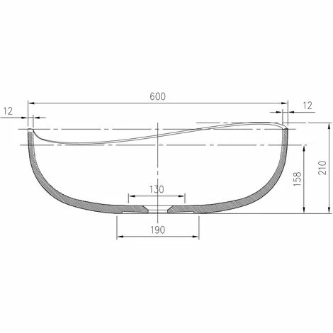 BERNSTEIN Vasque à Poser Wave PB2001B En Pierre Solide (Solid Stone) – 60 X 37 X 21 Cm - Couleur En Option: Noir / Blanc, Avec Cache Supplémentaire Noir 4 BERNSTEIN Vasque à Poser Wave PB2001B En Pierre Solide (Solid Stone) – 60 X 37 X 21 Cm - Couleur En Option: Noir / Blanc, Avec Cache Supplémentaire Noir – Image 2