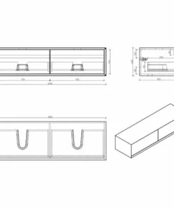 BERNSTEIN Ensemble De Salle De Bain En Bois MDF Fiona 1600 Blanc Mat - Façade Aspect Béton - Miroir Et Vasque En Option: Avec Miroir LED 2073, Sans Cache Supplémentaire, Sans Vasque à Poser 11 BERNSTEIN Ensemble De Salle De Bain En Bois MDF Fiona 1600 Blanc Mat - Façade Aspect Béton - Miroir Et Vasque En Option: Avec Miroir LED 2073, Sans Cache Supplémentaire, Sans Vasque à Poser -BERNSTEIN Shop 12305035 5