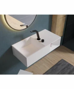 BERNSTEIN Lavabo Suspendu Avec Espace De Rangement PB2037 - 80 X 40 X 20cm En Résine De Synthèse (Solid Stone) 8 BERNSTEIN Lavabo Suspendu Avec Espace De Rangement PB2037 - 80 X 40 X 20cm En Résine De Synthèse (Solid Stone) -BERNSTEIN Shop 12387229 2