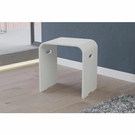 BERNSTEIN Tabouret De Douche PB4002 En Fonte Minérale - Blanc Mat 3 BERNSTEIN Tabouret De Douche PB4002 En Fonte Minérale - Blanc Mat