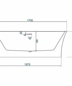 BERNSTEIN Baignoire îlot NOVA CORNER En Acrylique Sanitaire Blanc - Installation à Gauche -170 X 78 Cm - Robinetterie En Option: Sans Robinet Mitigeur, Sans Siphon -BERNSTEIN Shop 13136159 3