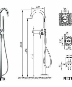 BERNSTEIN Baignoire îlot NOVA CORNER En Acrylique Sanitaire Blanc - Installation à Gauche -170 X 78 Cm - Robinetterie En Option: Sans Robinet Mitigeur, Sans Siphon -BERNSTEIN Shop 13136159 5
