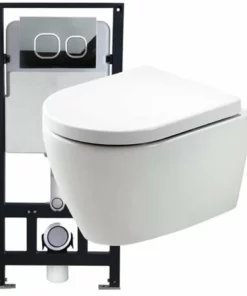 BERNSTEIN WC Suspendu Offre Spéciale Pack économique 10: B-8030 - Et Bâti-support G3004A Avec Plaque De Déclenchement: Modèle 4111 Satin