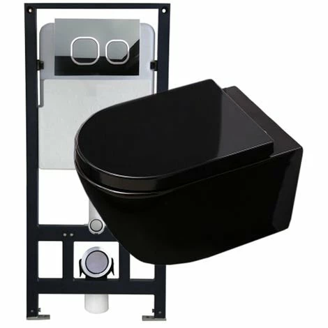 BERNSTEIN WC Suspendu Offre Spéciale Pack économique 12: B-8030 - Et Bâti-support G3004A Avec Plaque De Déclenchement: Modèle 4111 Satin 3 BERNSTEIN WC Suspendu Offre Spéciale Pack économique 12: B-8030 - Et Bâti-support G3004A Avec Plaque De Déclenchement: Modèle 4111 Satin