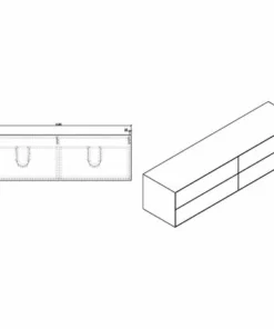 BERNSTEIN Ensemble De Salle De Bain Milou 1600 Blanc Mat - Miroir Et Vasque En Option: Sans Miroir, Sans Cache Supplémentaire, Sans Vasque à Poser -BERNSTEIN Shop 14455611 5