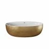 BERNSTEIN Baignoire îlot En Acrylique Sanitaire Effet Feuille D'or TERRA 186 X 88 Cm 1 BERNSTEIN Baignoire îlot En Acrylique Sanitaire Effet Feuille D'or TERRA 186 X 88 Cm -BERNSTEIN Shop 15903733 1